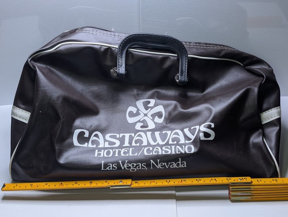 Vintage Castaways Hotel Casino Las Vegas Duffel Bag19" Old Vegas Memorabilia